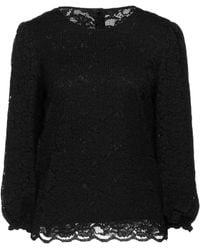 Dolce & Gabbana - Solid Color Lace Crew Neck Long Sleeve Top - Lyst
