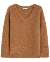 Max Mara - Pantera V-Neck Long-Sleeved Jumper - Lyst
