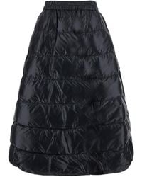 Moncler - A-Line Down Midi Skirt - Lyst
