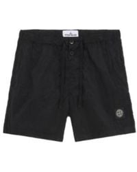 Stone Island - Compass Patch Mid-Rise Swim Shorts - Lyst