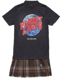 Balenciaga Planet Earth Double-Sleeve T-Shirt | Lyst
