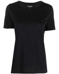 Emporio Armani - Round-Neck Cotton T-Shirt - Lyst