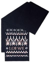 Loewe - Logo Intarsia Scarf - Lyst