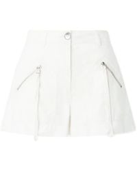 Pinko - Zip-Detailed Straight Hem Shorts - Lyst
