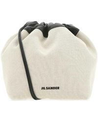 Jil Sander - Logo Printed Drawstring Bucket Bag - Lyst
