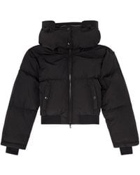 DIESEL - Wrinkled-Nylon Down Puffer Jacket With Detachable Hood - Lyst