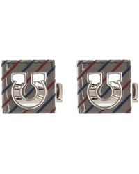 Ferragamo - Ferragamo Gancini Stripe Cufflinks - Lyst