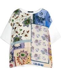 Weekend by Maxmara - Printed Silk And Stretch Cotton Jersey T-Shirt - Lyst
