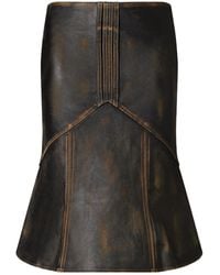 ShuShu/Tong - Leather Midi Skirt - Lyst