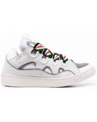 Lanvin - Curb Leather Trainers - Lyst