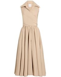 Patou - Draped Midi Dress - Lyst