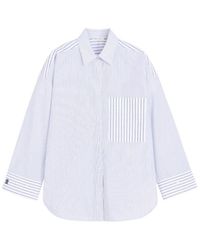 By Malene Birger - Derris Pinstripe Chest-Pocket Shirt - Lyst