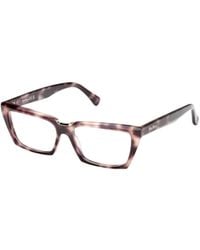 Max Mara - Rectangular Frame Glasses - Lyst