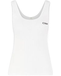 Chloé - Round Neck Sleeveless Vest - Lyst