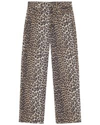 Ganni - High-Rise Wide-Leg Jeans - Lyst