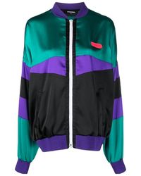 DSquared² - Colour-Block Zipped Bomber Jacket - Lyst
