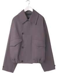 Lemaire - Oversized-Collar Bomber Jacket - Lyst