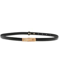 Alberta Ferretti - Ridged-Buckle Leather Belt - Lyst