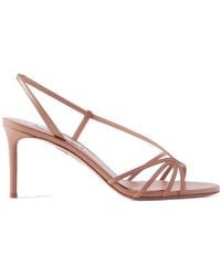 Aquazzura - Talk To Me 75 Metallic Leather Slingback Sandals - Lyst