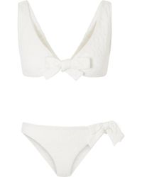 Lisa Marie Fernandez - Bow Floral-Jacquard Bikini - Lyst