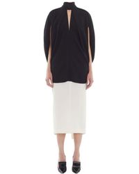 Lanvin - Bow-Decorated Crepe Backless Top - Lyst