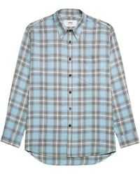 Ami Paris - Checked Long-Sleeved Shirt - Lyst