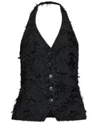 Samsøe & Samsøe - Salazio Feathered Halterneck Top - Lyst