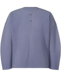Homme Plissé Issey Miyake - Homme Plissé Issey Miyake Monthly Colors February Henley-Neck Top - Lyst