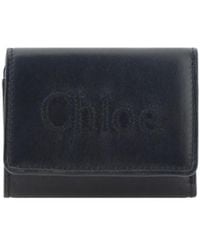 Chloé - Chloé Logo Embroidered Tri-Fold Wallet - Lyst