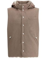 Brunello Cucinelli - Sleeveless Hooded Gilet - Lyst