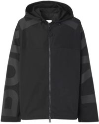 Burberry - Logo-Print Lightweight Hooded Jacket - Lyst
