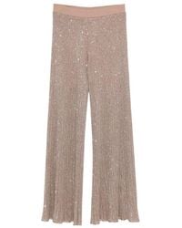 D.exterior - Sparkle Wide-Leg Knitted Trousers - Lyst