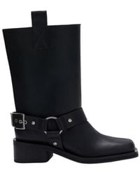 Ganni - Mid Shaft Biker Boots - Lyst