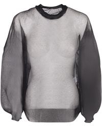Issey Miyake - Bishop-Sleeve Top - Lyst