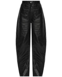 ROTATE BIRGER CHRISTENSEN - Barrel-Leg Leather Pants - Lyst