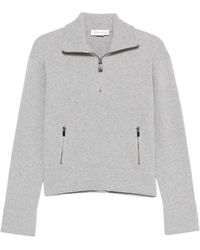 Victoria Beckham - Zip Neck Sweatshirt - Lyst