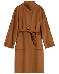 Max Mara - Lilia Belted Long-Sleeved Coat - Lyst