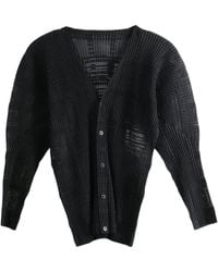 Homme Plissé Issey Miyake - Homme Plissé Issey Miyake Lace Grid Pleats Cardigan - Lyst