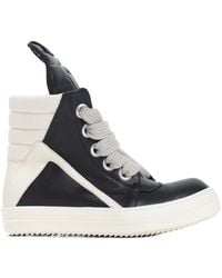 Rick Owens Porterville Jumbolaced Geobasket Sneakers in Blue