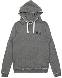 EA7 - Letter Printed Hooded Sweater - Lyst