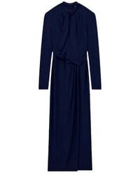 Giorgio Armani - Draped Long-Sleeve Dress - Lyst