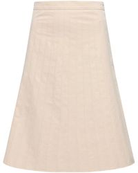 MM6 by Maison Margiela - Pleated Poplin Skirt - Lyst