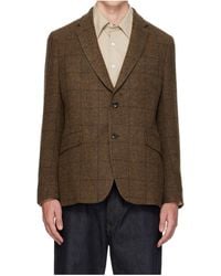 Barbour - Two-Button Windowpane Check Blazer - Lyst