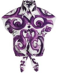 Dolce & Gabbana - Top With 'Majolica' Print - Lyst
