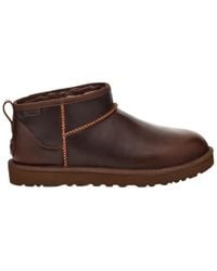 UGG - Classic Ultra Mini Lthr Regen Boots - Lyst