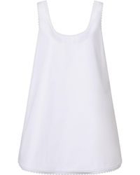 Rohe - Lace-Trimmed Cotton Poplin Minidress - Lyst