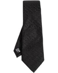 Giorgio Armani - Monogram Pattern Tie - Lyst