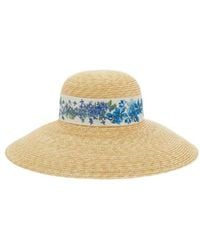 Ferragamo - Ferragamo Spring Print Straw Hat - Lyst