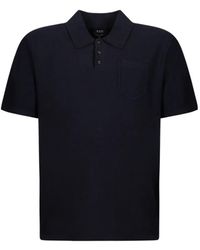 A.P.C. - Button Detailed Short-Sleeved Polo Shirt - Lyst