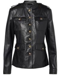 Nili Lotan - Button Leather Jacket - Lyst